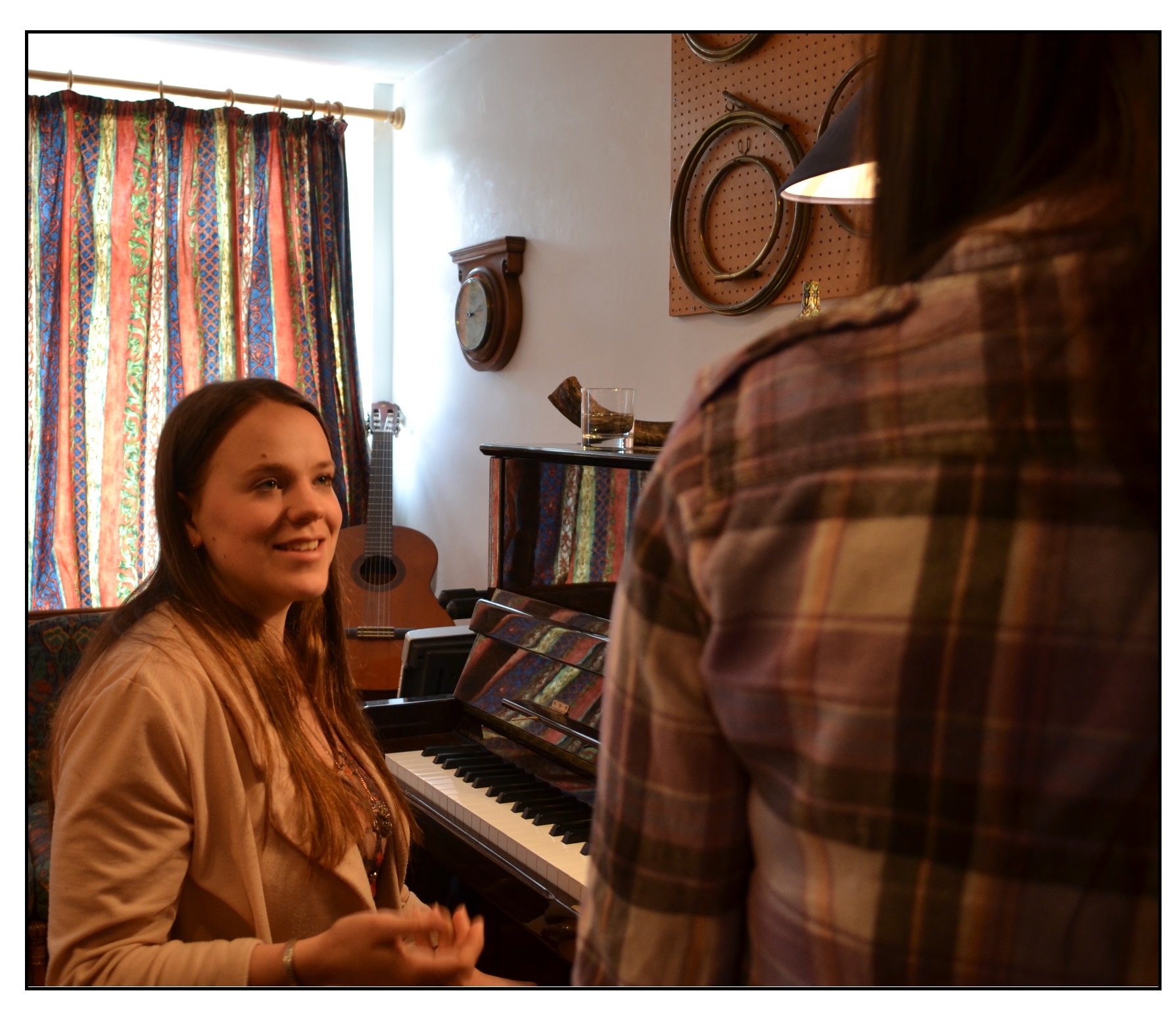 Sarah teaching singing